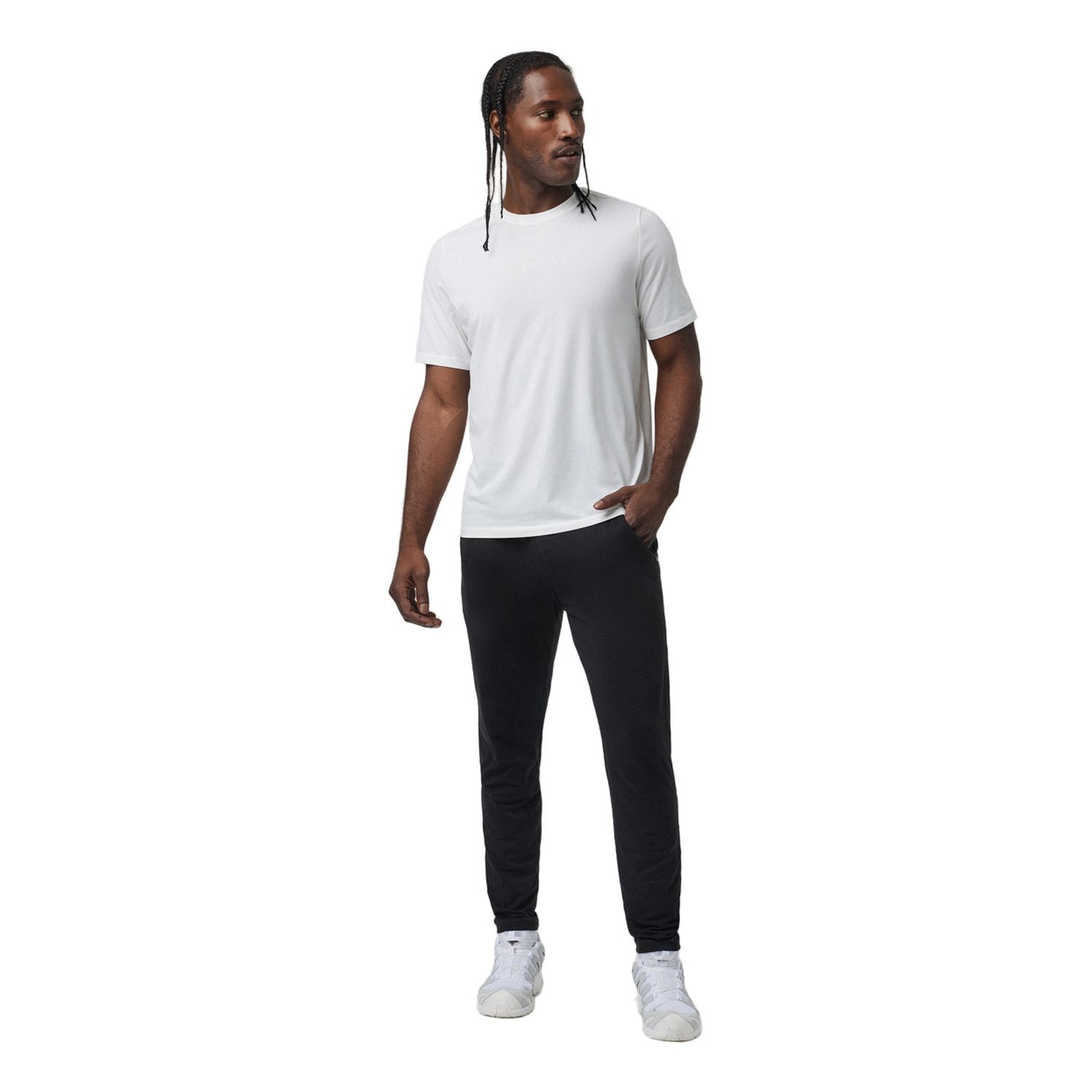 Vuori 01. MENS APPAREL - MENS PANTS - MENS PANTS LOUNGE Men's Ponto Performance Pant BLACK HEATHER