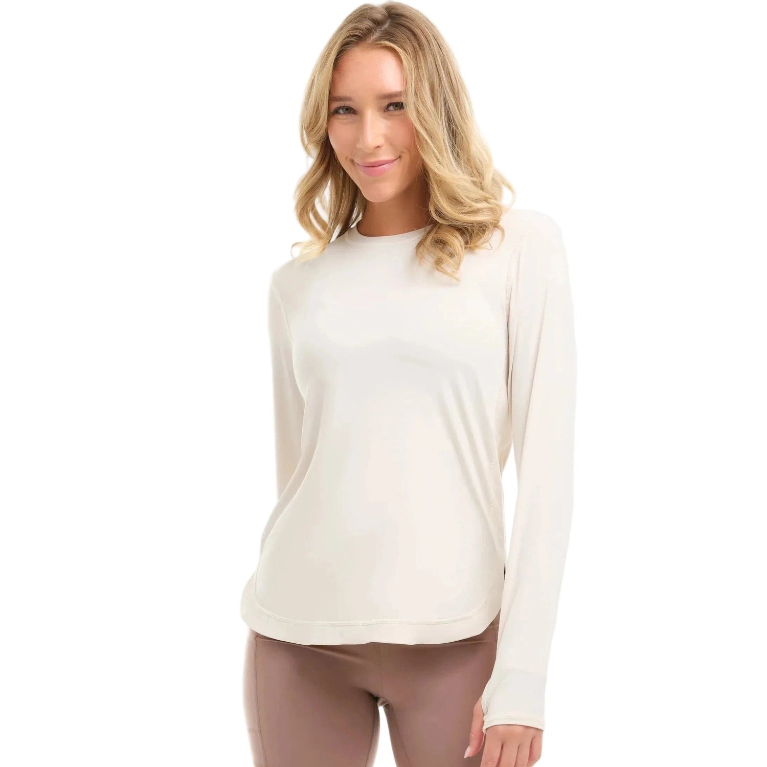 Women’s Relaxed Scallop Top BloqUV - SAND / XS