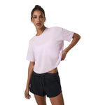 Vuori 02. WOMENS APPAREL - WOMENS SS SHIRTS - WOMENS SS ACTIVE Women's Energy Tee LZH LILAC BREEZE HEATHER