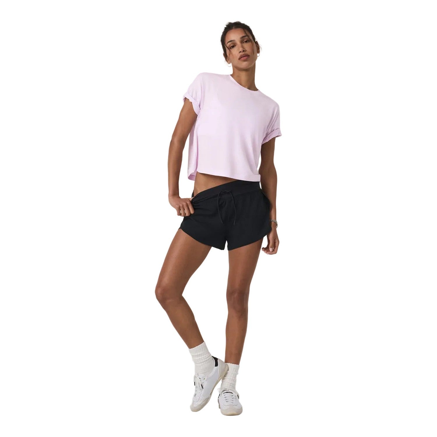 Vuori 02. WOMENS APPAREL - WOMENS SS SHIRTS - WOMENS SS ACTIVE Women's Energy Tee LZH LILAC BREEZE HEATHER