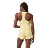 Vuori 02. WOMENS APPAREL - WOMENS SS SHIRTS - WOMENS TANK ACTIVE Women's Halo Performance Crop 2.0 LPH LEMON SNAP HEATHER