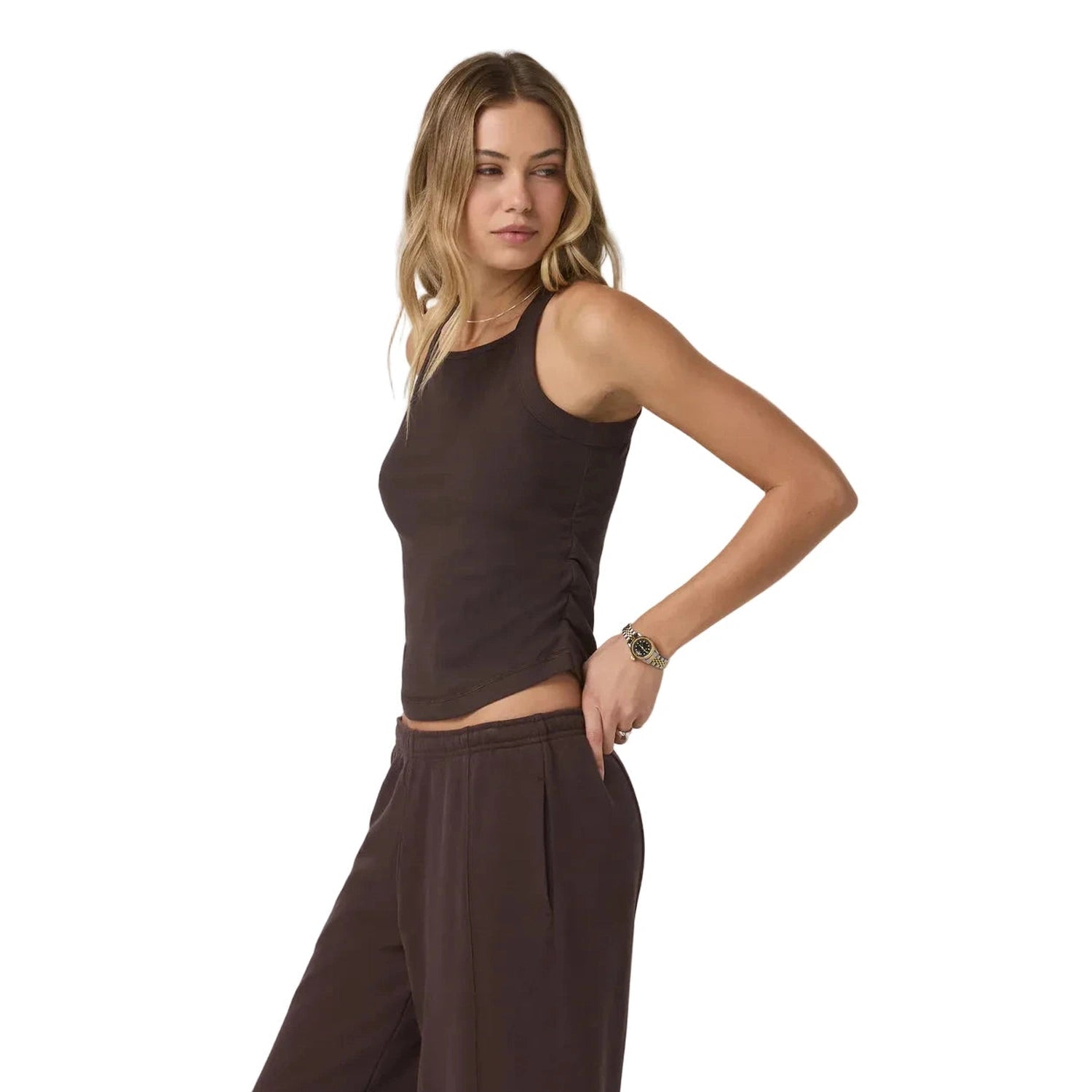 Vuori 02. WOMENS APPAREL - WOMENS SS SHIRTS - WOMENS TANK CASUAL Women's Pose Cooper Tank FRS FRENCH ROAST