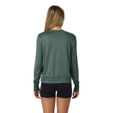 Vuori 02. WOMENS APPAREL - WOMENS LS SHIRTS - WOMENS LS ACTIVE Women's Daydream Crew HGN AGATE GREEN HEATHER
