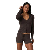 Women's Long Sleeve Halo V-Neck Cardigan