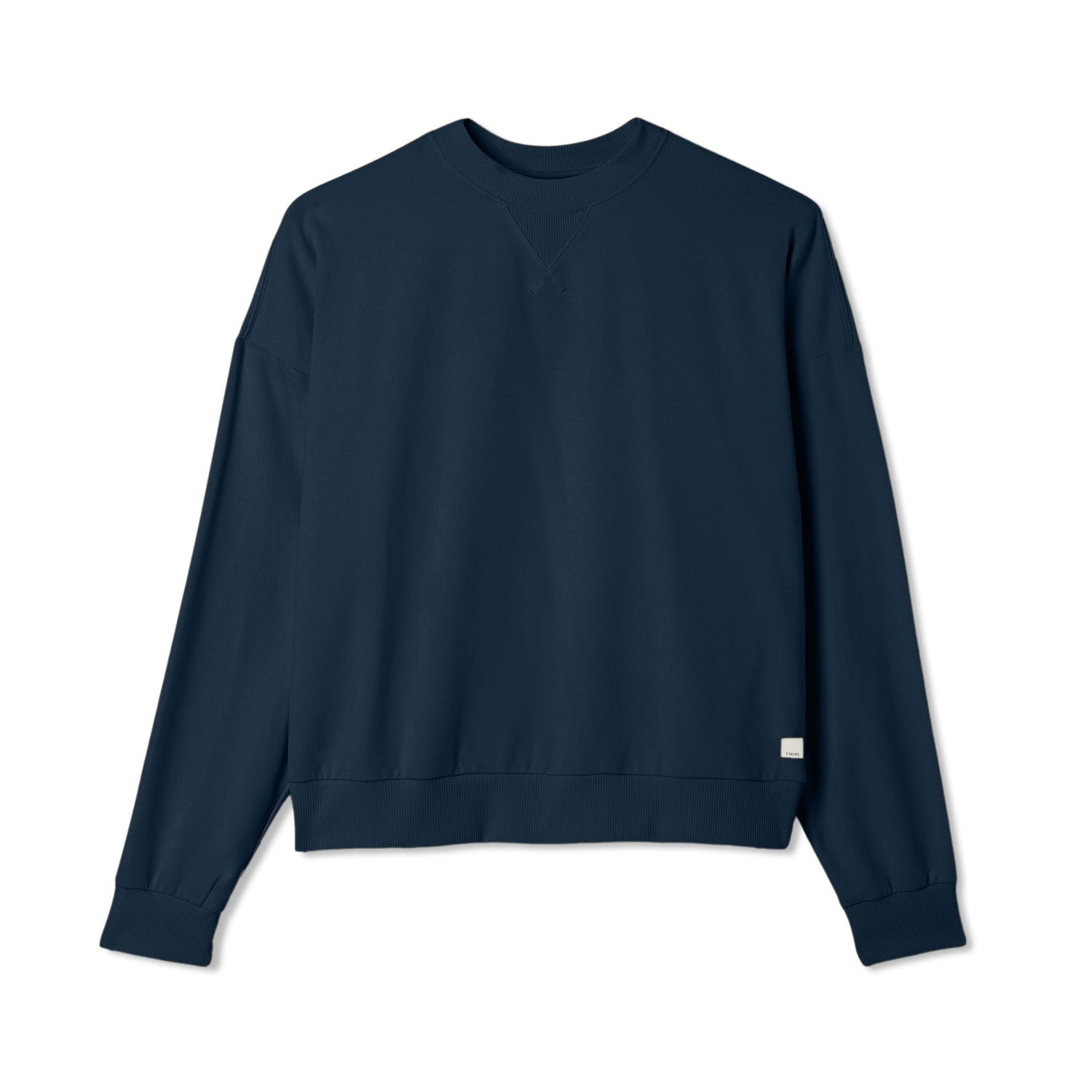 Vuori 02. WOMENS APPAREL - WOMENS HOODIES|SWEATERS - WOMENS PO SWEATERS Women's Halo Modern Crew BTH BLUE COAST HEATHER