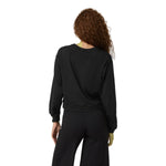 Vuori 02. WOMENS APPAREL - WOMENS HOODIES|SWEATERS - WOMENS PO SWEATERS Women's Halo Modern Crew HBK BLACK HEATHER