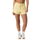 Vuori 02. WOMENS APPAREL - WOMENS SHORTS - WOMENS SHORTS LOUNGE Women's Halo Performance Short 2.0 LPH LEMON SNAP HEATHER