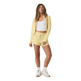 Vuori 02. WOMENS APPAREL - WOMENS SHORTS - WOMENS SHORTS LOUNGE Women's Halo Performance Short 2.0 LPH LEMON SNAP HEATHER