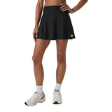 Vuori 02. WOMENS APPAREL - WOMENS DRESS|SKIRT - WOMENS SKIRT ACTIVE Women's Baseline Gingham Skirt 14.5" BLK BLACK