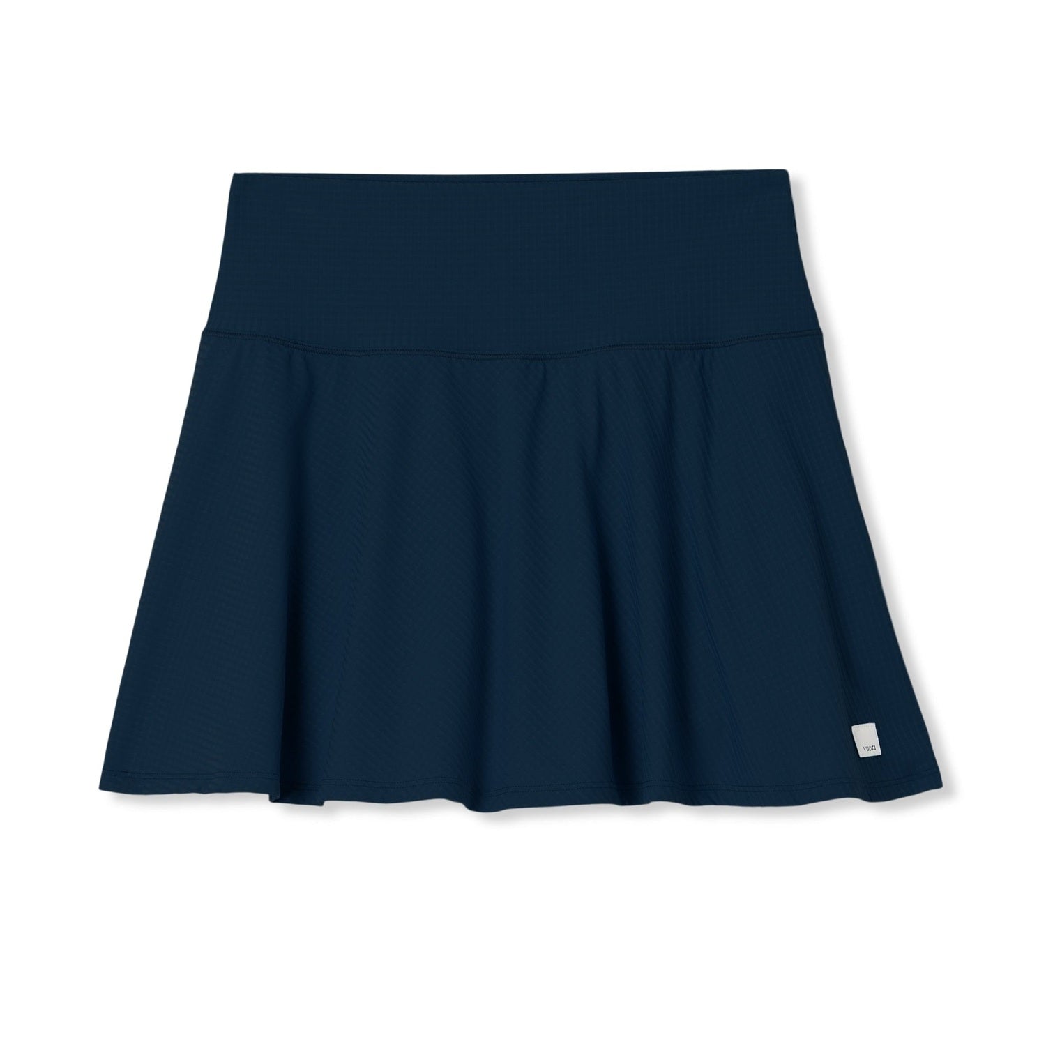 Vuori 02. WOMENS APPAREL - WOMENS DRESS|SKIRT - WOMENS SKIRT ACTIVE Women's Baseline Gingham Skirt 14.5" OBL OCEAN BLUE