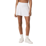 Vuori 02. WOMENS APPAREL - WOMENS DRESS|SKIRT - WOMENS SKIRT ACTIVE Women's Baseline Gingham Skirt 14.5" WHT WHITE