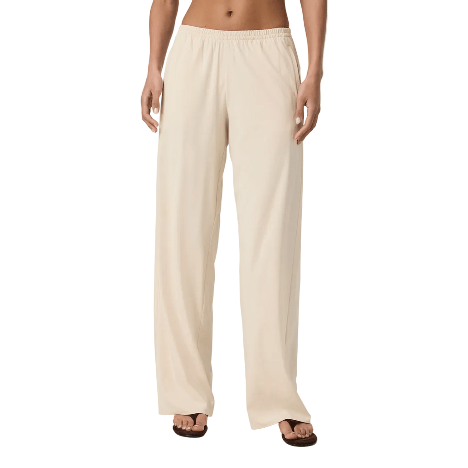 Vuori 02. WOMENS APPAREL - WOMENS PANTS - WOMENS PANTS CASUAL Women's Villa Everyday Wideleg LSN BLEACHED SAND