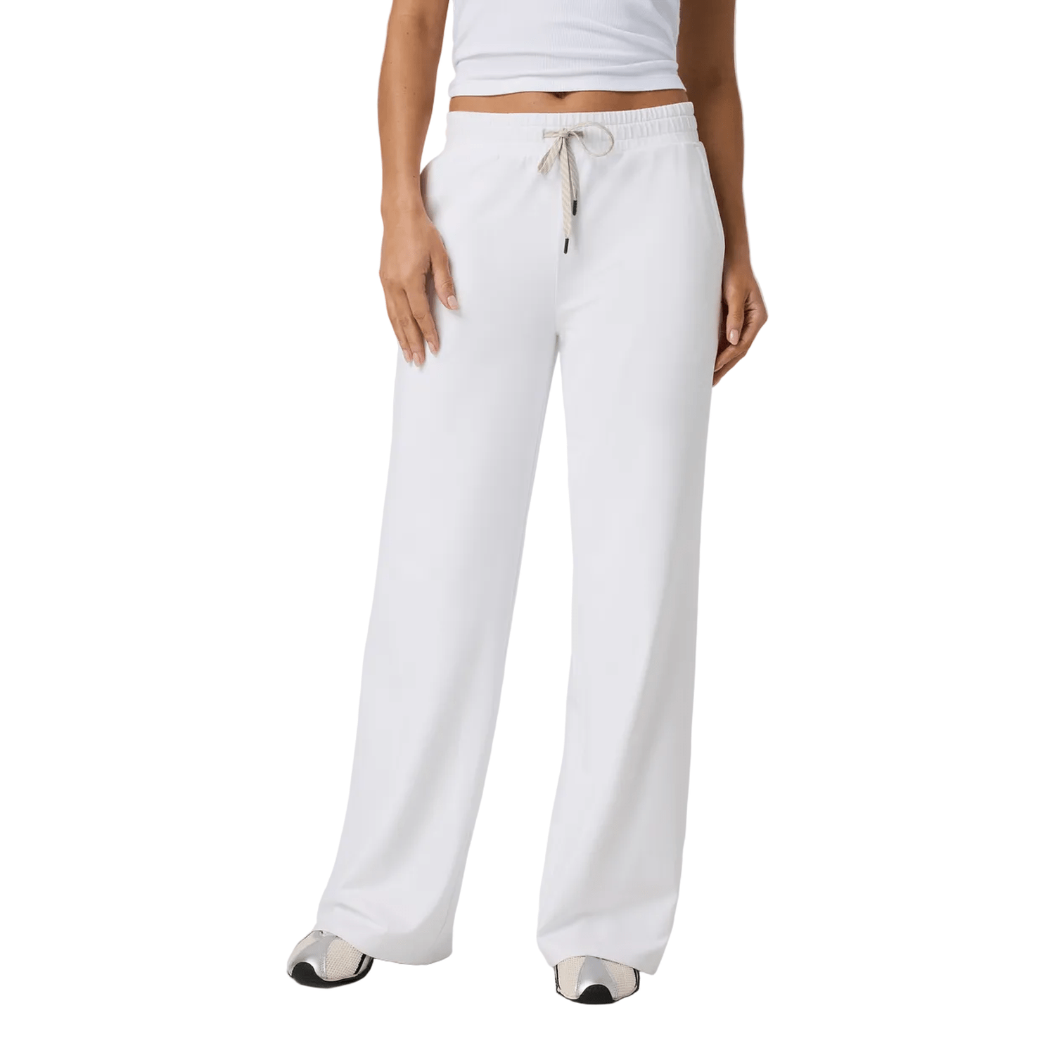 Vuori 02. WOMENS APPAREL - WOMENS PANTS - WOMENS PANTS CASUAL Women's Halo Essential Wideleg Pant WHT WHITE