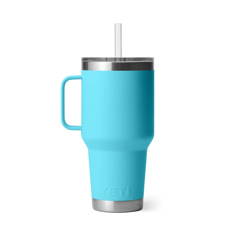 YETI DRINKWARE - WATER BOTTLES - WATER BOTTLES Rambler 35 oz Mug W/ Straw Lid REEF BLUE