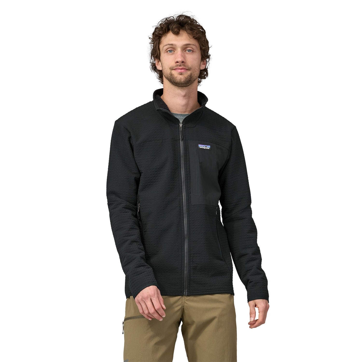 Patagonia 01. MENS APPAREL - MENS JACKETS - MENS JACKETS FLEECE Men's R2 TechFace Jacket BLK BLACK