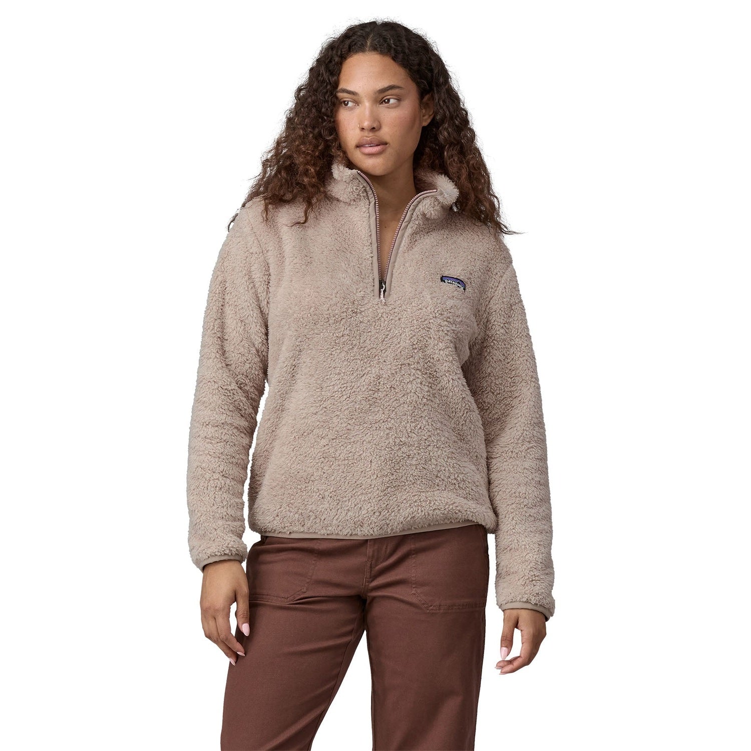 Patagonia 02. WOMENS APPAREL - WOMENS HOODIES|SWEATERS - WOMENS PO Q ZIP Women's Los Gatos 1/4 Zip STPE SHROOM TAUPE