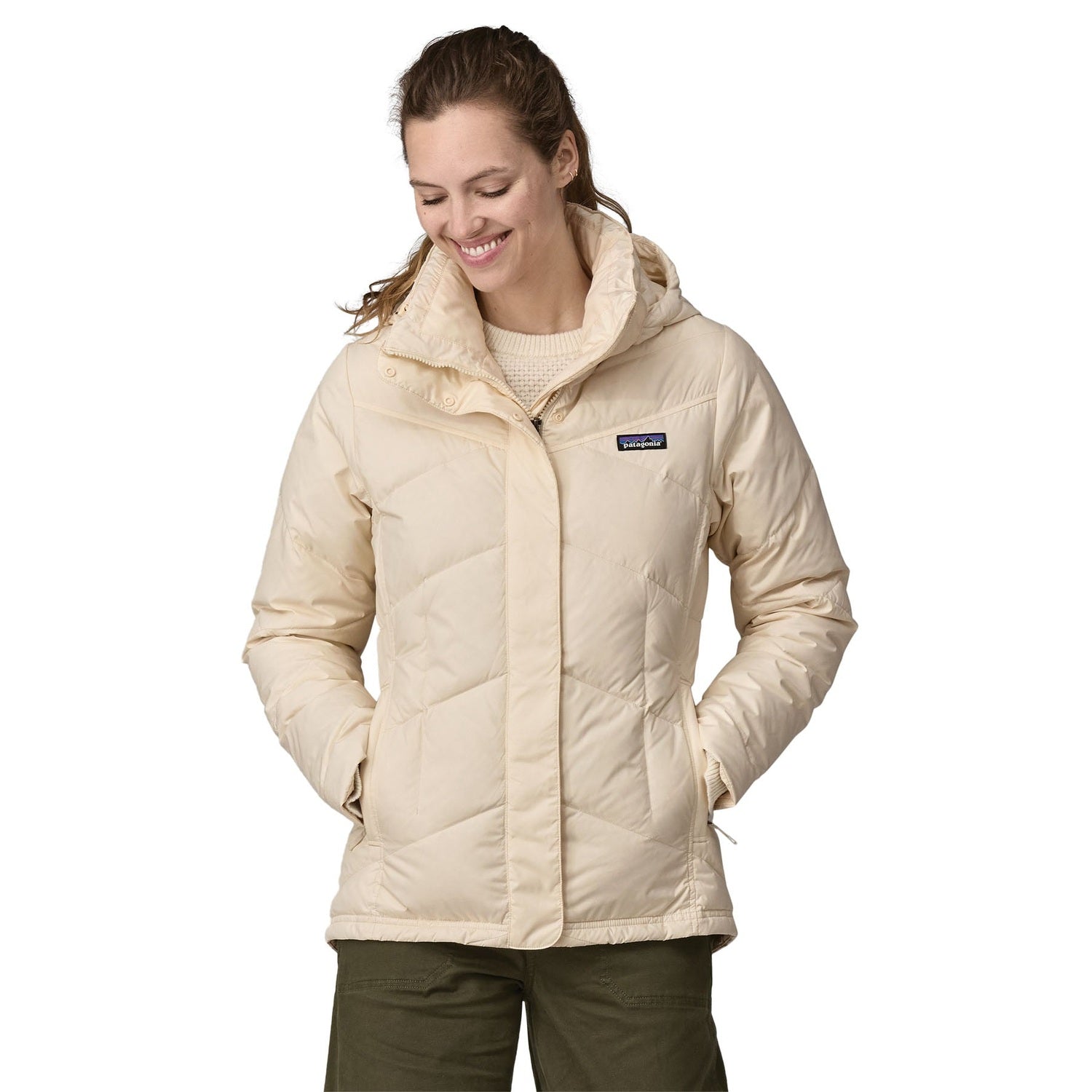 Patagonia 02. WOMENS APPAREL - WOMENS JACKETS - WOMENS JACKETS INSULATED Women's Down With It Jacket NAT NATURAL