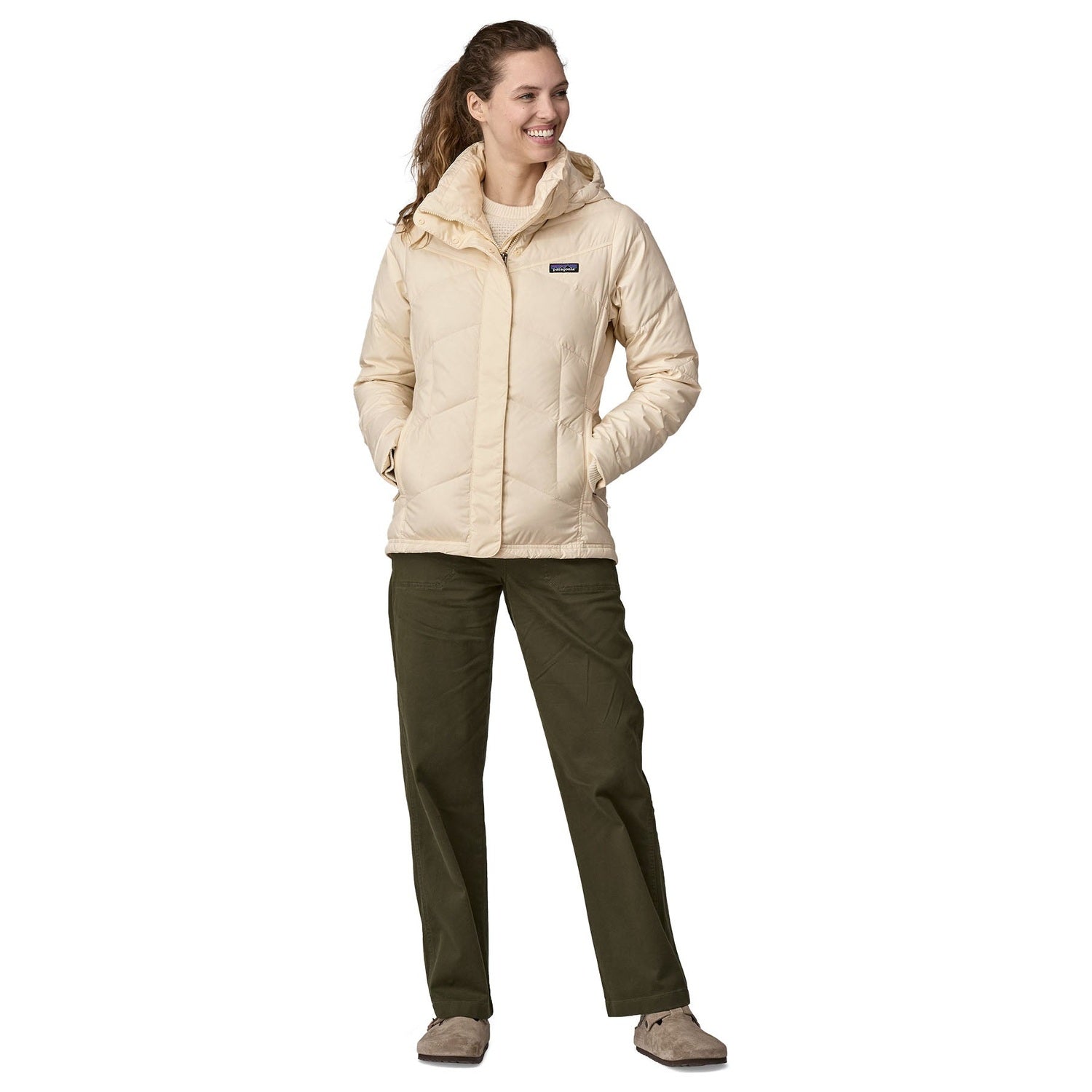 Patagonia 02. WOMENS APPAREL - WOMENS JACKETS - WOMENS JACKETS INSULATED Women's Down With It Jacket NAT NATURAL