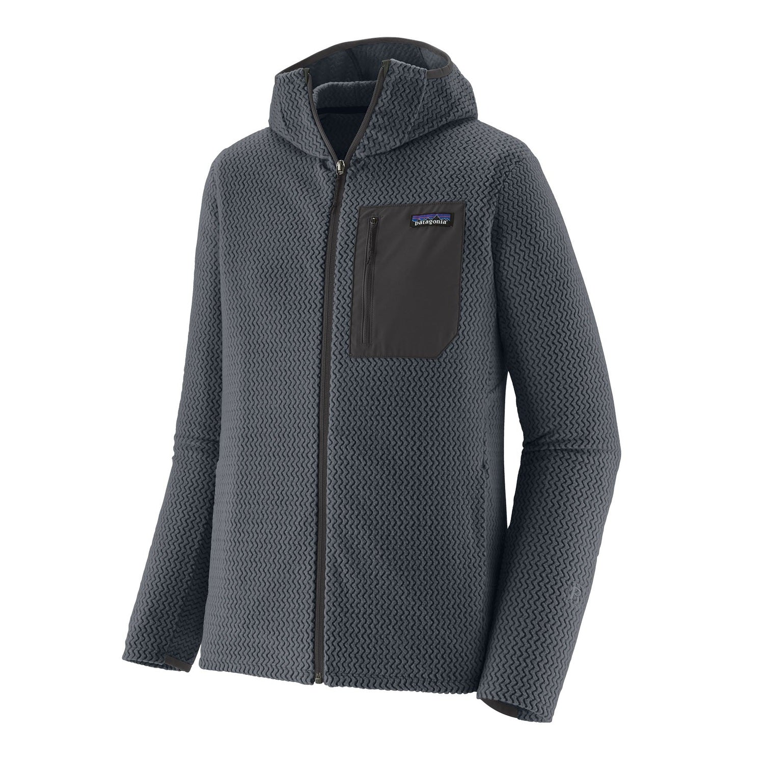 Patagonia 01. MENS APPAREL - MENS HOODIES|SWEATERS - MENS PO HOODY Men's R1® Air Fleece Full-Zip Hoody SMDB SMOLDER BLUE