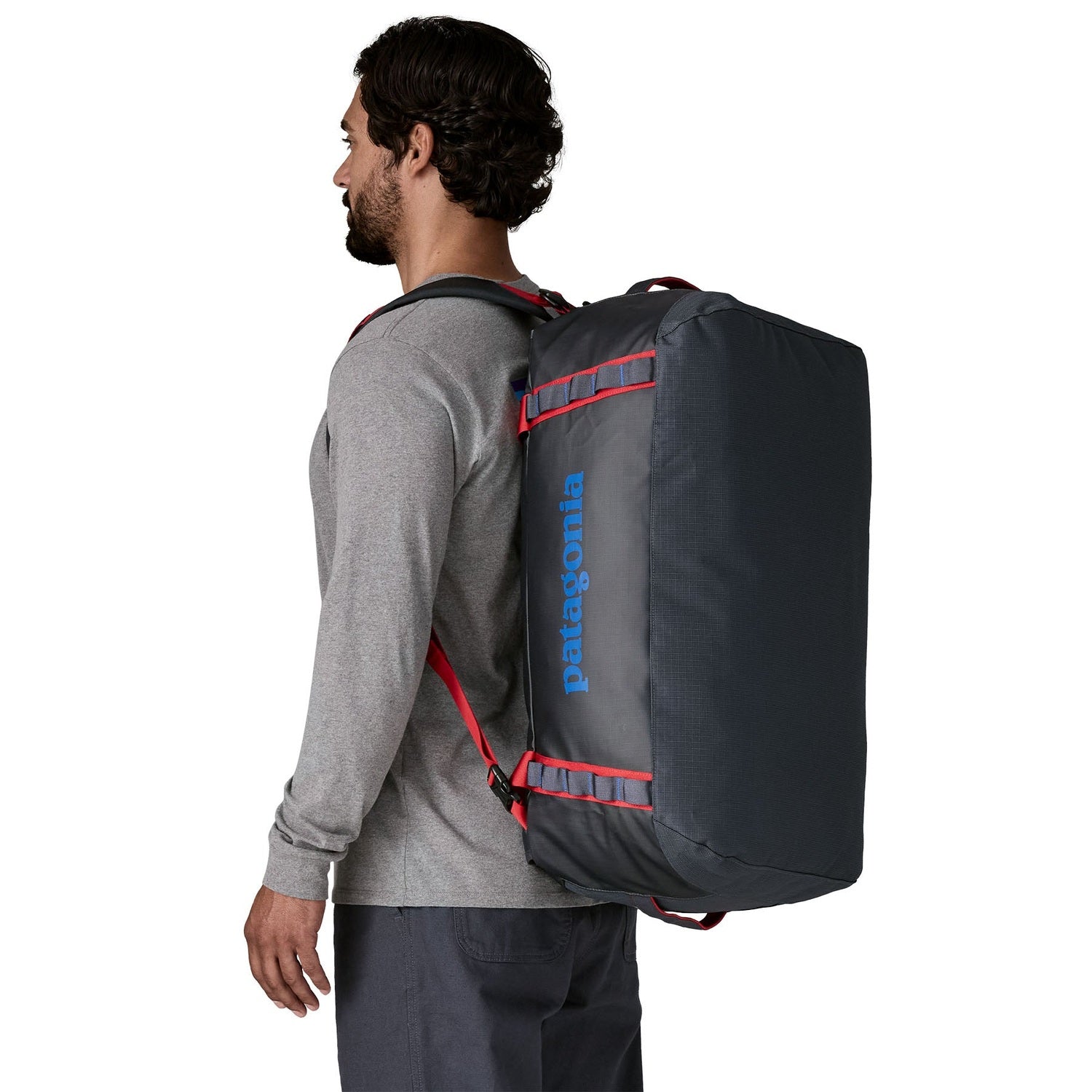 Patagonia 09. PACKS|LUGGAGE - LUGGAGE - DUFFELS Black Hole Duffel 55L SMRE SMOLDER BLUE W AMANITA RED ALL