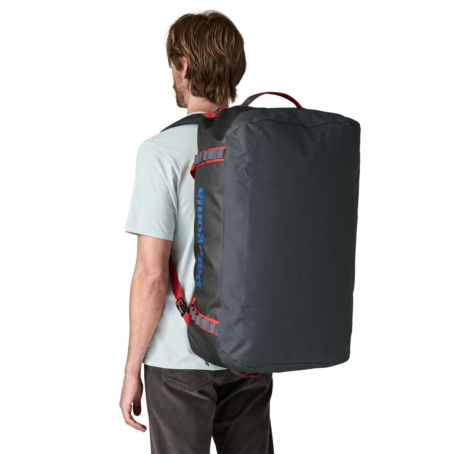 Patagonia Black Hole 70L Duffel, Smolder Blue w/Amanita Red