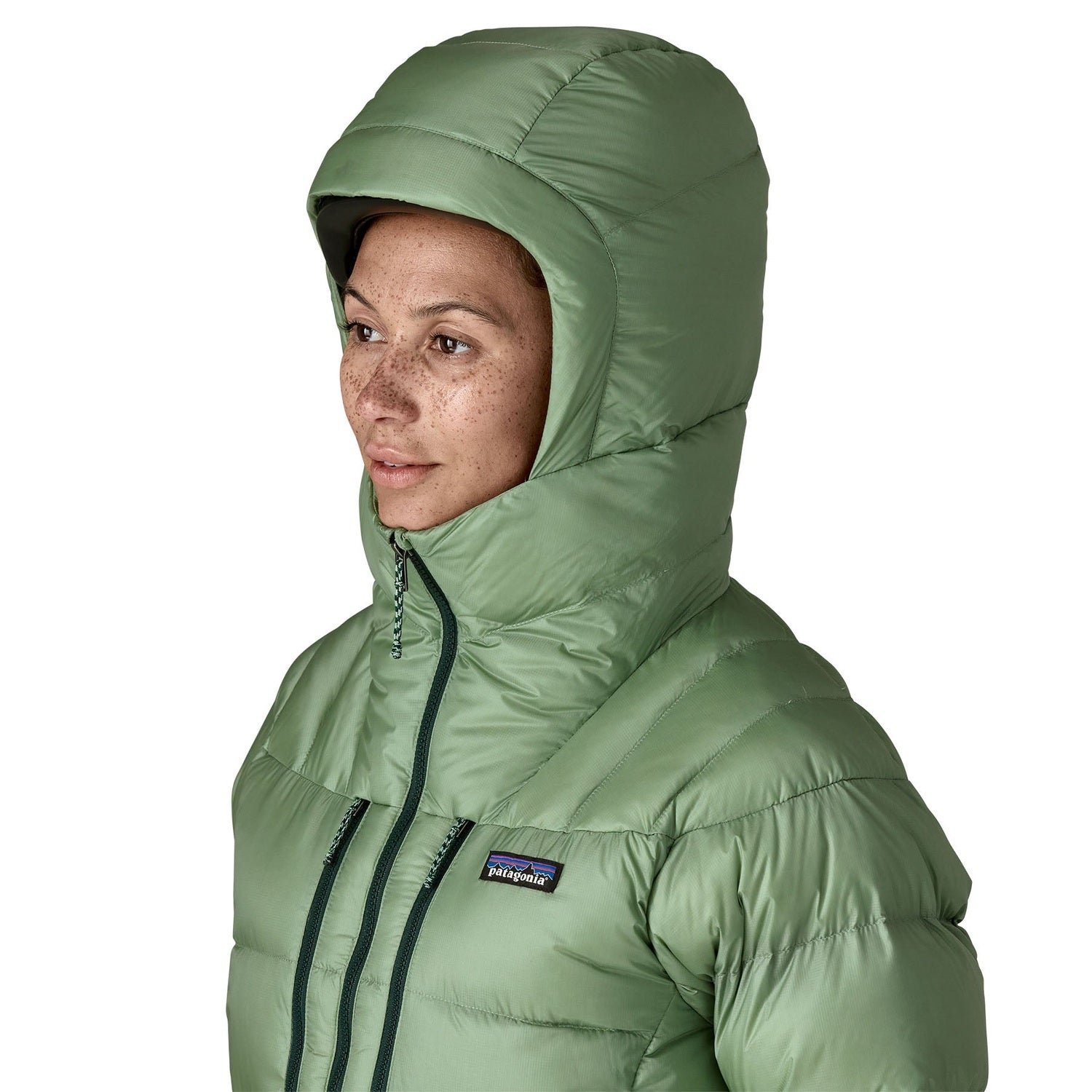 Patagonia 02. WOMENS APPAREL - WOMENS JACKETS - WOMENS JACKETS INSULATED Women's Fitz Roy Down Hoody ELGR ELLWOOD GREEN