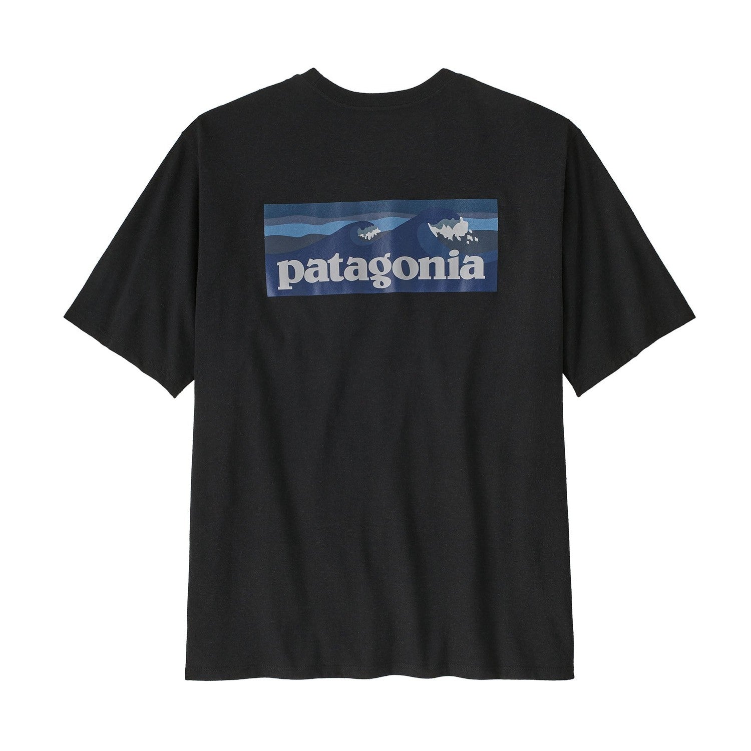 Patagonia 01. MENS APPAREL - MENS T-SHIRTS - MENS T-SHIRT SS Men's Boardshort Logo Pocket Responsibili-Tee INBK INK BLACK