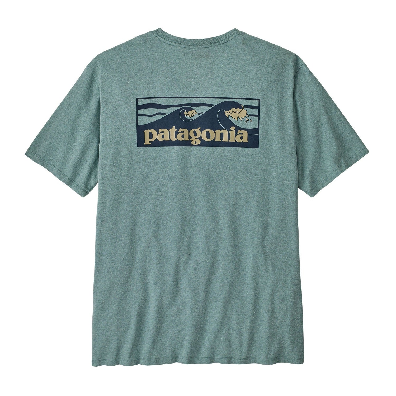 Patagonia 01. MENS APPAREL - MENS T-SHIRTS - MENS T-SHIRT SS Men's Boardshort Logo Pocket Responsibili-Tee BLSG BLUE SAGE