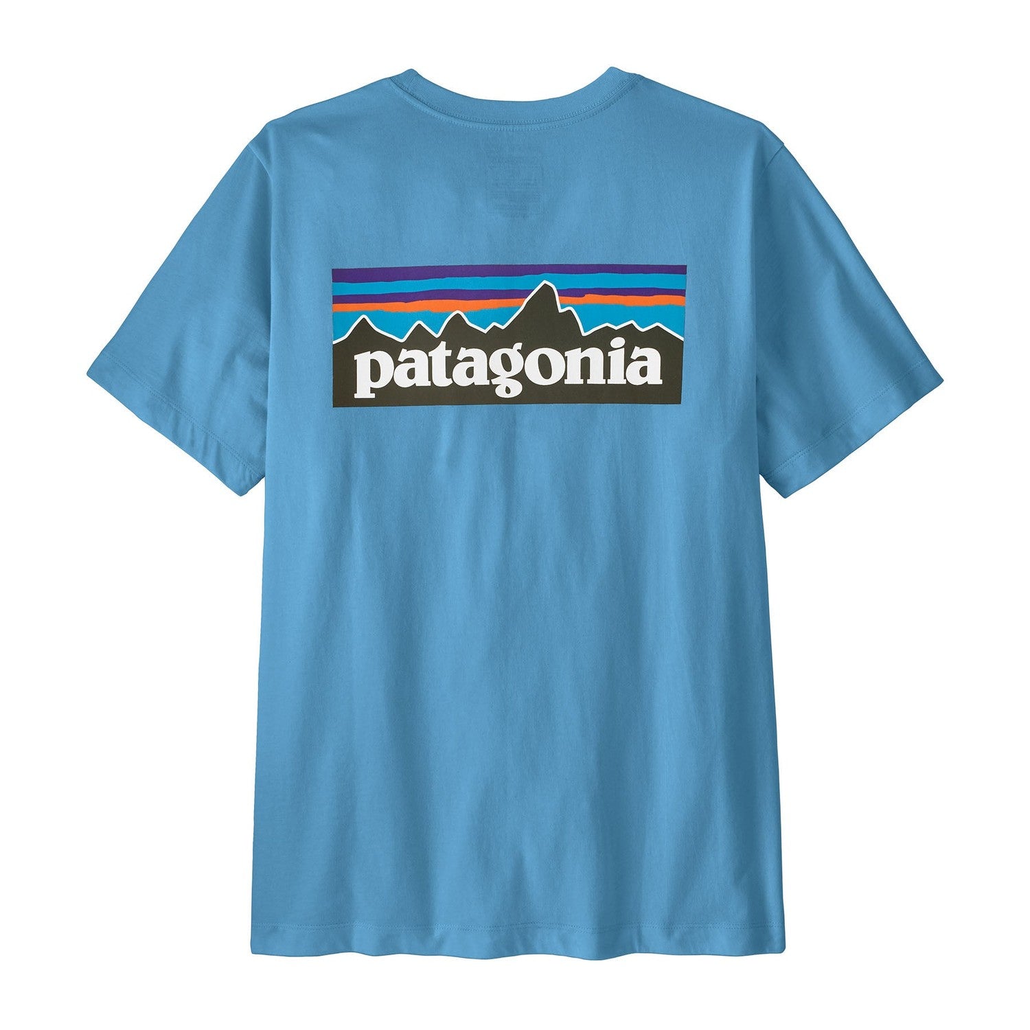Patagonia 01. MENS APPAREL - MENS T-SHIRTS - MENS T-SHIRT SS Men's P-6 Logo T-Shirt SHRB SHORE BLUE