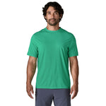 Patagonia 01. MENS APPAREL - MENS SS SHIRTS - MENS SS ACTIVE Men's Capilene® Cool Ultra Shirt AQSX AQUA STONE - LIGHT AQUA STONE X-DYE