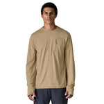 Patagonia 01. MENS APPAREL - MENS LS SHIRTS - MENS LS ACTIVE Men's Long Sleeve Capilene® Cool Sun Shirt SDLX SEABIRD GREY - LIGHT SEABIRD GREY X-DYE