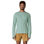 Patagonia 01. MENS APPAREL - MENS LS SHIRTS - MENS LS ACTIVE Men's Long Sleeve Capilene® Cool Sun Shirt TBIX THERMAL BLUE - THIN ICE X-DYE