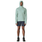 Patagonia 01. MENS APPAREL - MENS LS SHIRTS - MENS LS HOODY Men's Capilene® Cool Sun Hoody TBIX THERMAL BLUE - THIN ICE X-DYE