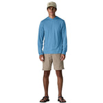 Patagonia 01. MENS APPAREL - MENS LS SHIRTS - MENS LS HOODY Men's Capilene® Cool Daily Hoody SHRX SHORE BLUE - LIGHT SHORE BLUE X-DYE