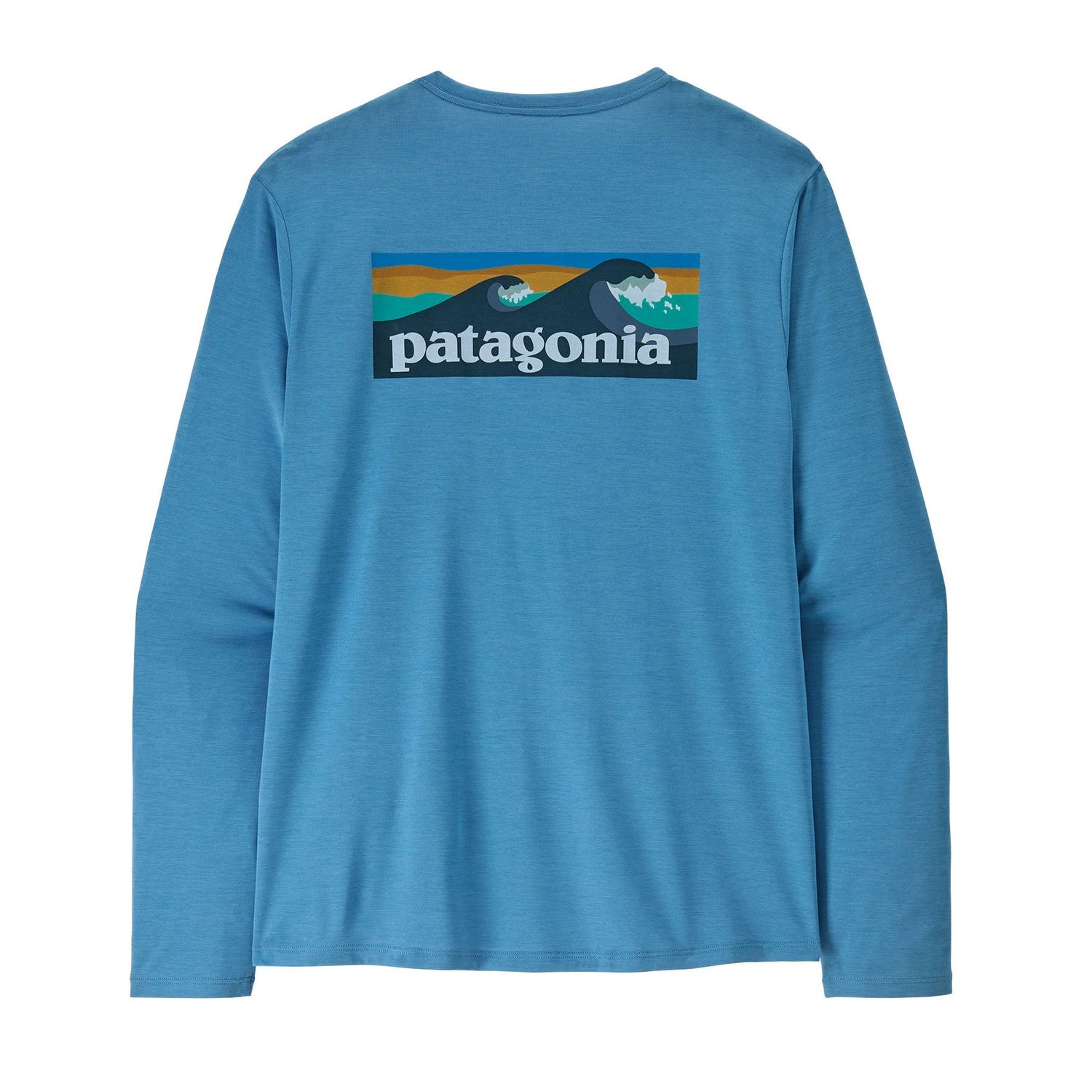 Patagonia 01. MENS APPAREL - MENS LS SHIRTS - MENS LS ACTIVE Men's Long-Sleeved Capilene® Cool Daily Shirt | Board Short Logo SHRX SHORE BLUE - LIGHT SHORE BLUE X-DYE