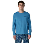 Patagonia 01. MENS APPAREL - MENS LS SHIRTS - MENS LS ACTIVE Men's Long-Sleeved Capilene® Cool Daily Shirt | Board Short Logo SHRX SHORE BLUE - LIGHT SHORE BLUE X-DYE