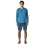 Patagonia 01. MENS APPAREL - MENS LS SHIRTS - MENS LS ACTIVE Men's Long-Sleeved Capilene® Cool Daily Shirt | Board Short Logo SHRX SHORE BLUE - LIGHT SHORE BLUE X-DYE