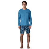 Patagonia 01. MENS APPAREL - MENS LS SHIRTS - MENS LS ACTIVE Men's Long-Sleeved Capilene® Cool Daily Shirt | Board Short Logo SHRX SHORE BLUE - LIGHT SHORE BLUE X-DYE
