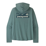 Patagonia 01. MENS APPAREL - MENS LS SHIRTS - MENS LS HOODY Men's Capilene® Cool Daily Hoody | Boardshort Logo BSLX BLUE SAGE - LIGHT BLUE SAGE X-DYE