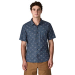 Patagonia 01. MENS APPAREL - MENS SS SHIRTS - MENS SS BUTTON UP Men's Back Step Shirt SLSG STROLL| BLUE SAGE