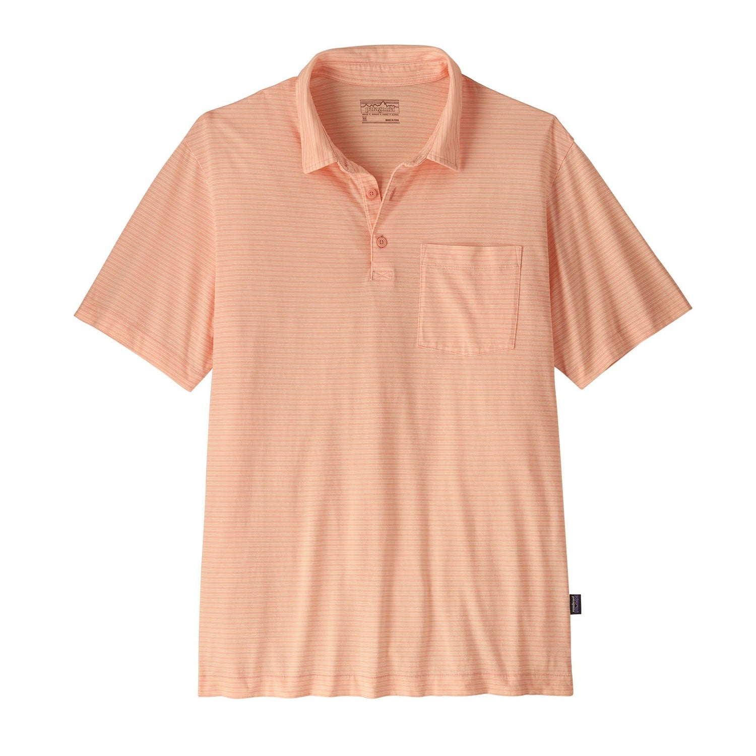 Patagonia 01. MENS APPAREL - MENS SS SHIRTS - MENS SS POLO Men's Daily Polo TRPK TWIN ROPE| SUNLIT PINK