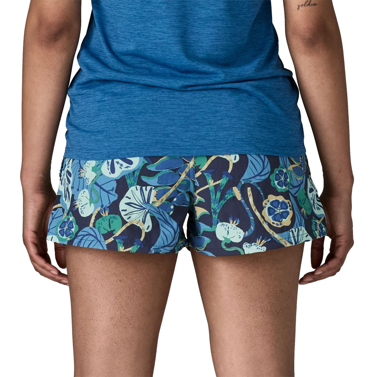 Patagonia 02. WOMENS APPAREL - WOMENS SHORTS - WOMENS SHORTS ACTIVE Women's Barely Baggies Shorts - 2 1/2 in TCLN TROPICLIMB| NEW NAVY