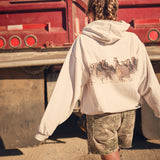 DARLIN' 02. WOMENS APPAREL - WOMENS HOODIES|SWEATERS - WOMENS PO HOODY Women's Wild Horses Hoodie CREME