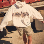 DARLIN' 02. WOMENS APPAREL - WOMENS HOODIES|SWEATERS - WOMENS PO HOODY Women's Wild Horses Hoodie CREME