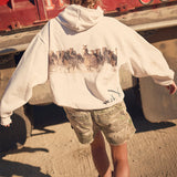 DARLIN' 02. WOMENS APPAREL - WOMENS HOODIES|SWEATERS - WOMENS PO HOODY Women's Wild Horses Hoodie CREME