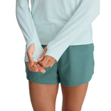 Free Fly Apparel 02. WOMENS APPAREL - WOMENS LS SHIRTS - WOMENS LS HOODY Women's Bamboo Shade Hoody II TROPIC SEA