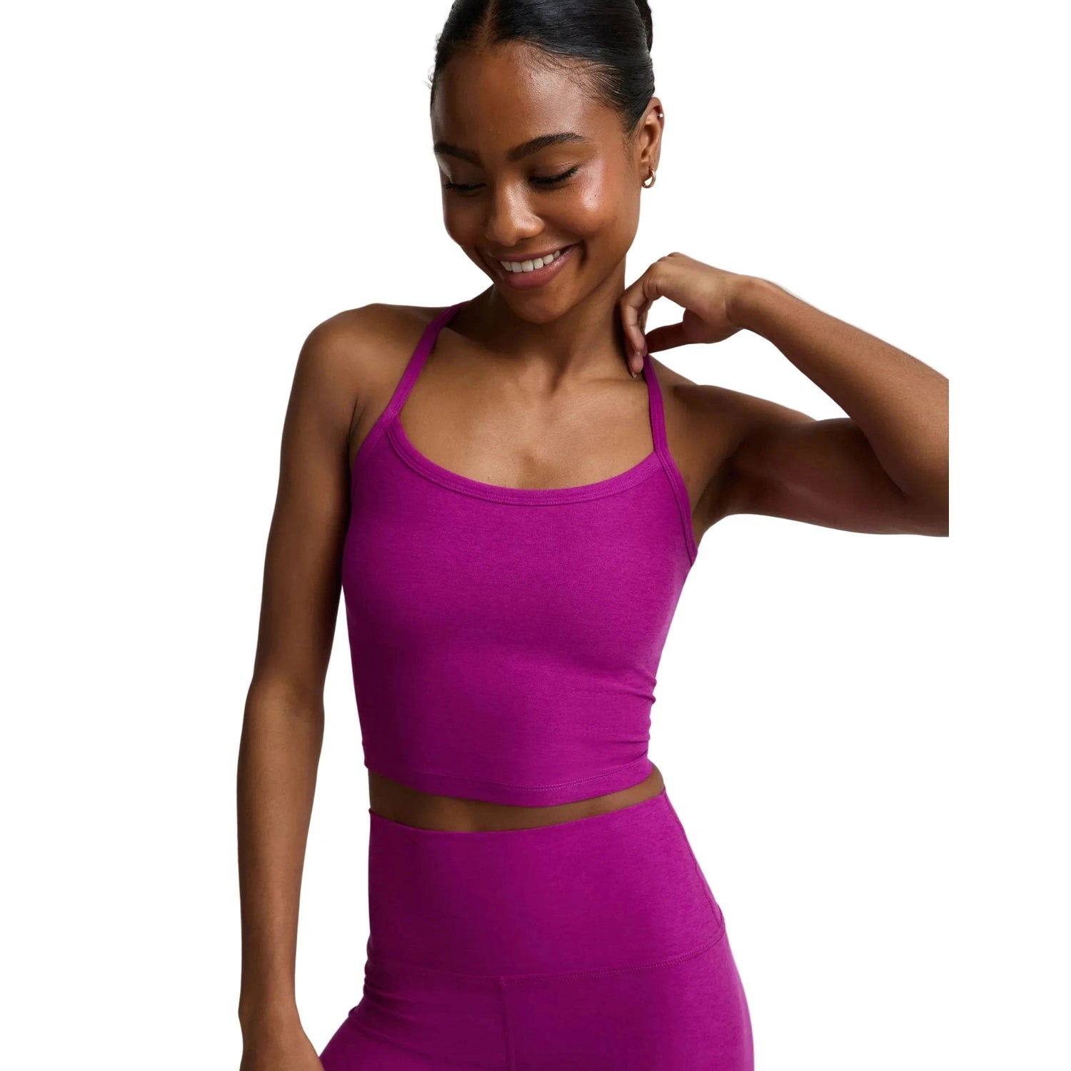 Women's Spacedye Slim Racerback Cropped Tank