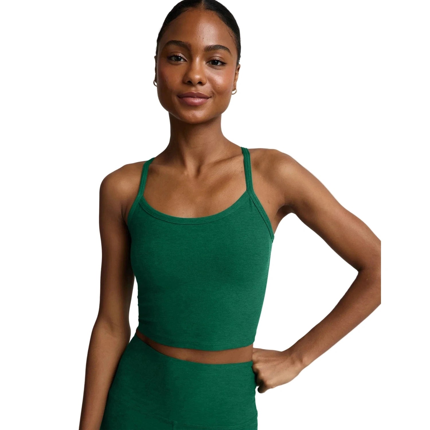 Women's Spacedye Slim Racerback Cropped Tank