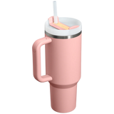 Stanley 08. DRINKWARE - WATER BOTTLES - WATER BOTTLES The Quencher H2.0 Flowstate Tumbler 40 oz PEACH ROSE