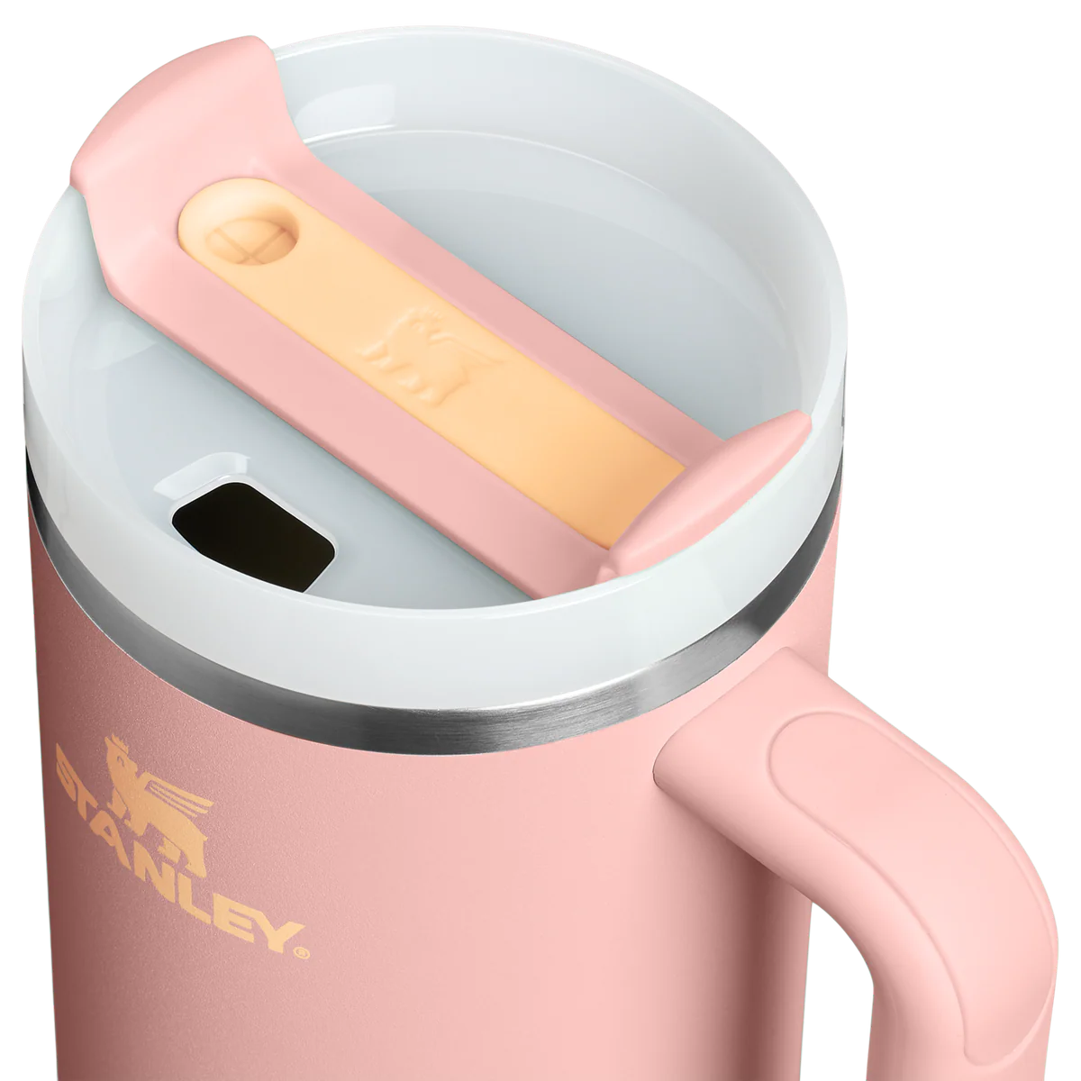 Stanley 08. DRINKWARE - WATER BOTTLES - WATER BOTTLES The Quencher H2.0 Flowstate Tumbler 40 oz PEACH ROSE